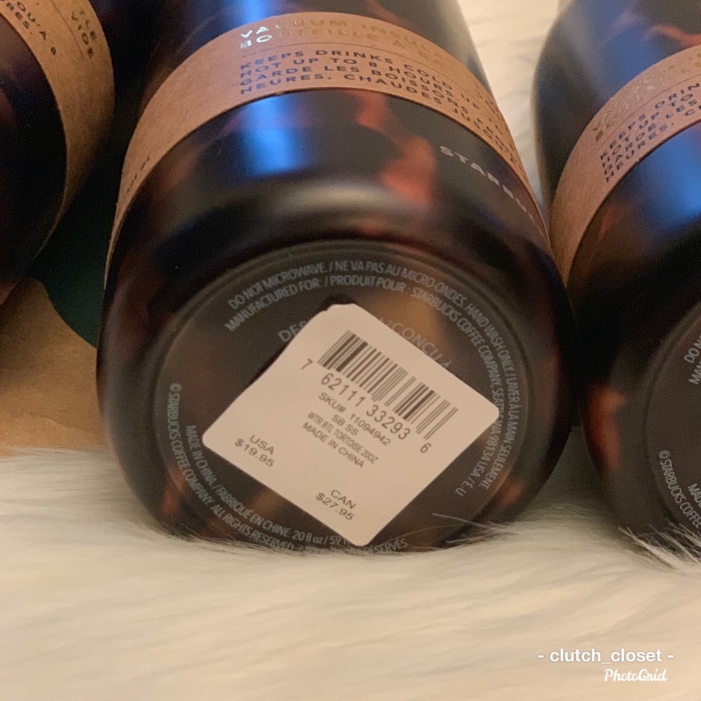 Starbucks Tortoise Shell Insulated Water Bottle - Picture 5 of 8